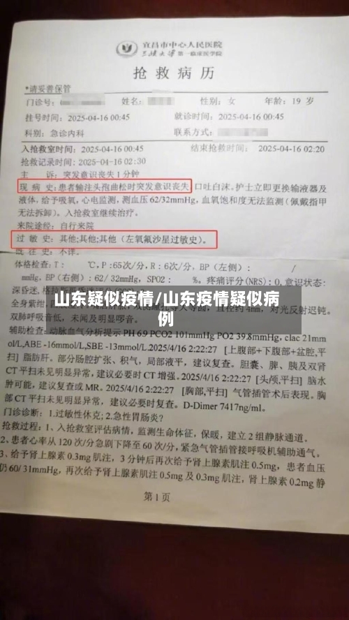 山东疑似疫情/山东疫情疑似病例
